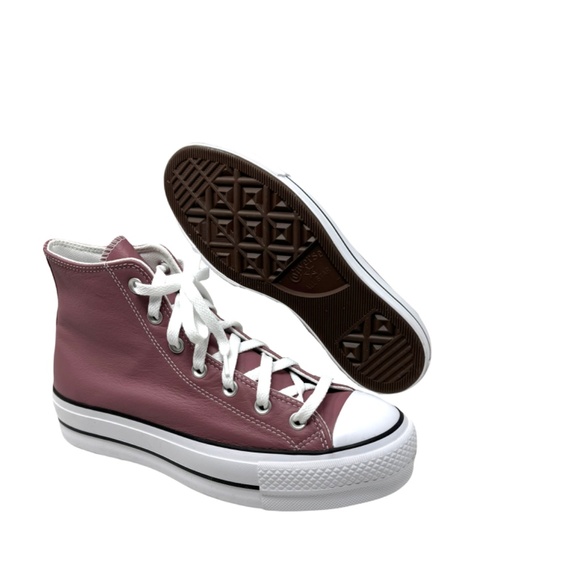Converse Ctas Lift Platform Leather Pink High Top Women Size Shoes Skate A07858C - Picture 3 of 10